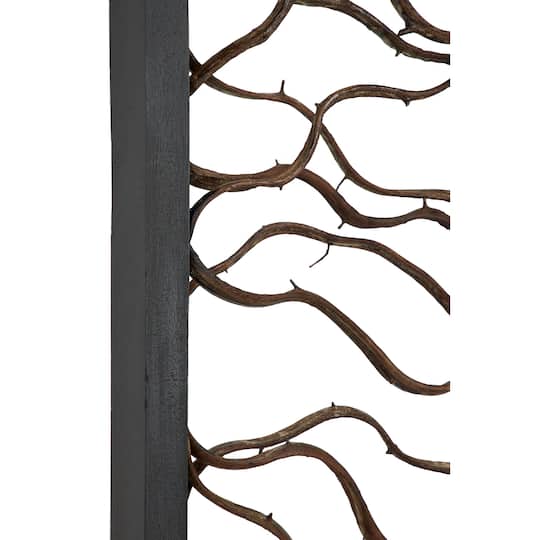 Black & Brown Rustic Teak Wood Wall Décor
